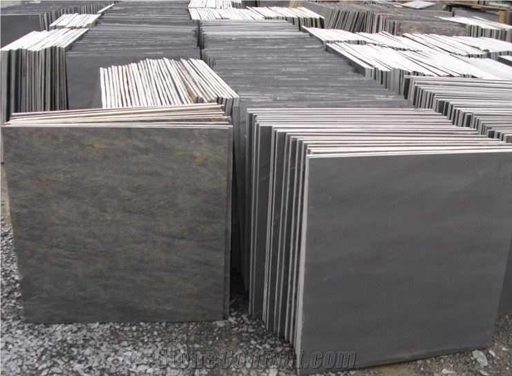 Eco-friend Slate Stone Slate Tile Flooring Slate, China Black Slate