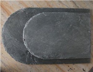 Natural Roofing Slate with Nail Hole, Black Slate Roof Tiles