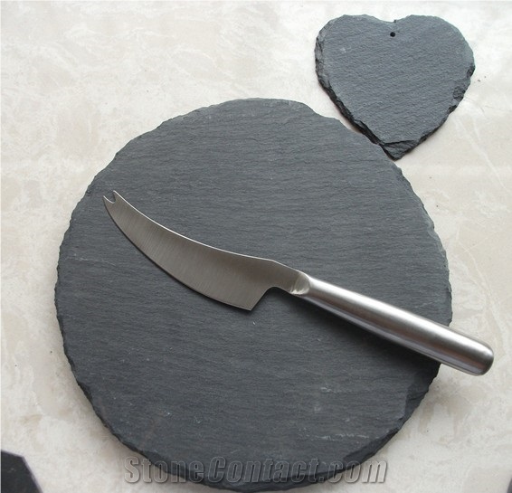 Top Grade Restaurant Dinnerware Slate Plate Slate, Black Slate Plate