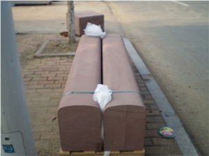 Burgandy Red Sandstone Kerbstone