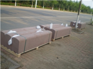 Burgandy Red Sandstone Kerbstone
