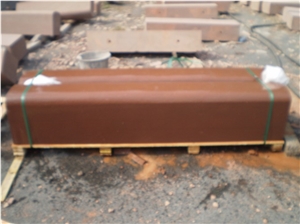 Burgandy Red Sandstone Kerbstone