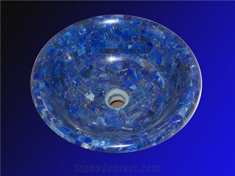 Lapis Lazuli Semi Precious Stone Mosaic