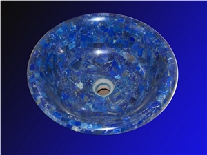 Lapis Lazuli Semi Precious Stone Mosaic