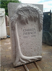 Gravestone, Burenbruch Beige Limestone