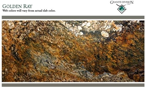 Golden Ray, Brazil Yellow Granite Slabs & Tiles