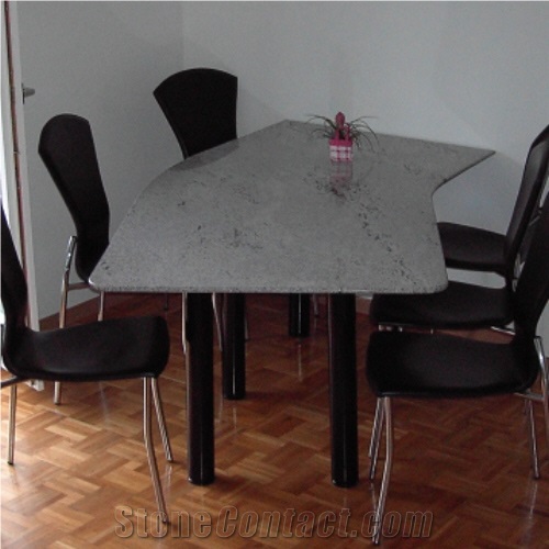 Meera White Table, White Granite Tabletops