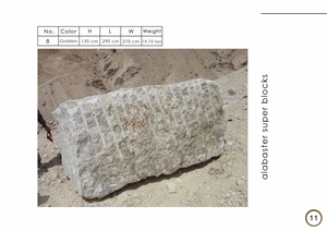 Golden Onyx-Alabaster, Golden Alabaster Block