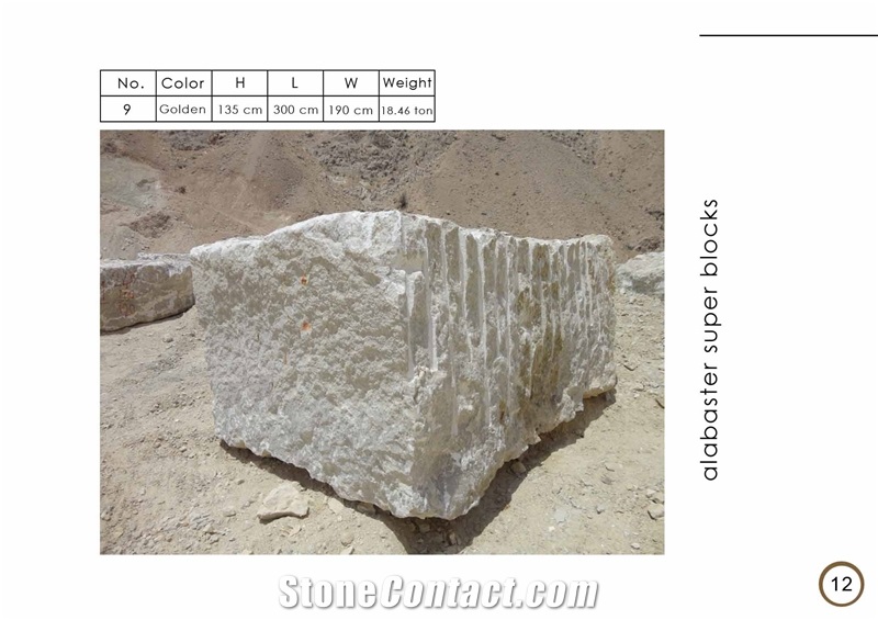 Golden Onyx-Alabaster, Golden Alabaster Block
