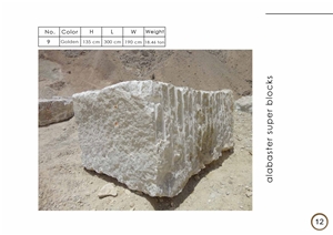 Golden Onyx-Alabaster, Golden Alabaster Block