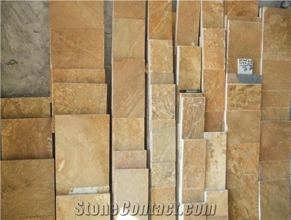 Standard Strip Cut (1.5-11cm) with Natural Surface, Yellow Granite Building, Walling