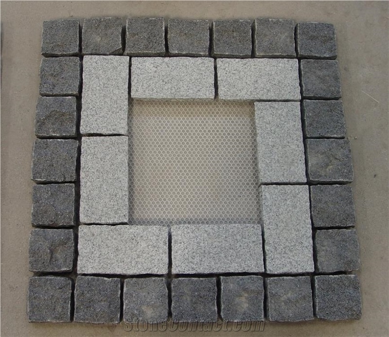 Granite Paver Stone on Net, Grey Granite Pavers