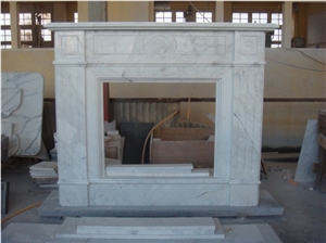 White Marble Fireplace Surround