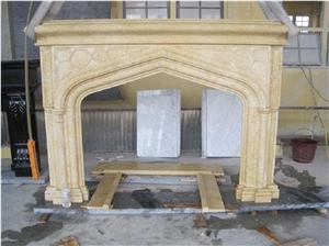 Yellow Sandstone Fireplace
