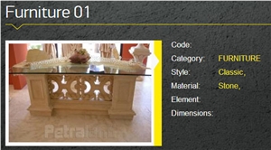Sandstone Furniture, Kybides Beige Sandstone