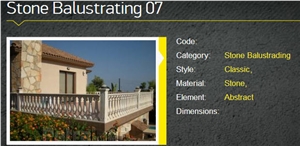 Stone Balustrade, Railings, Limassol Beige Limestone