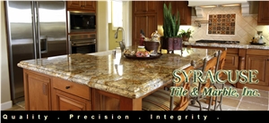 Brazilian Exotic Granite Kitchen Tops, Yellow Granite Kitchen Tops