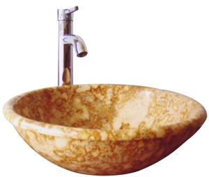 Sinks001, Yellow Marble Sinks