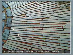 Pitching Stones Provide an Attractive Finish, Grey Sandstone Cobble, Pavers