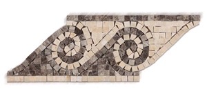 Mosaic Border Line, Emperador Brown Marble