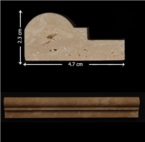 Noce Travertine Moulding, Brown Travertine Moulding