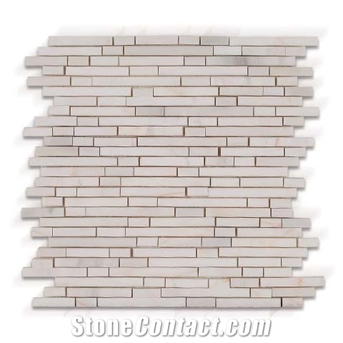 SILVER TRAVERTINE MOSAIC, ANCIENT SILVER Grey Travertine