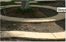 Landscaping Reinforced Sleeper Stone Edgings, Beige Sandstone Landscaping