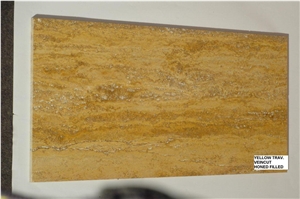 Yellow Travertine Slabs & Tiles, Flooring Tiles, Floor Covering Tiles, Wall Tiles