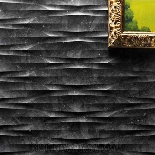 White Wave Solid Stone Panel, White Marble Home Decor