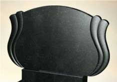 European Style Granite Tombstone, Black Granite Tombstone