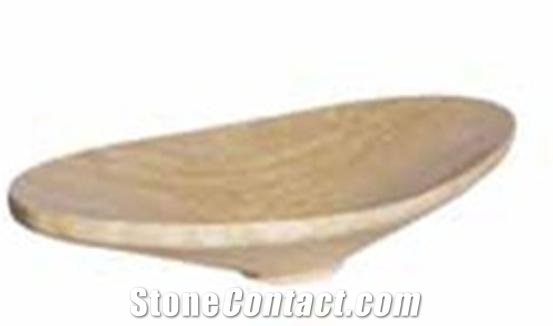 Roman Travertine Stone Basin,Wash Basin, Travertino Romano Beige Travertine Wash Basin