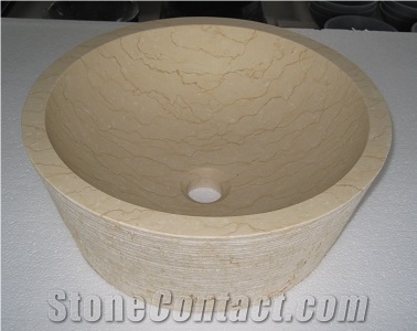 Sunny Yellow Stone Basin,Wash Basin, Sunny Yellow Marble Wash Basin