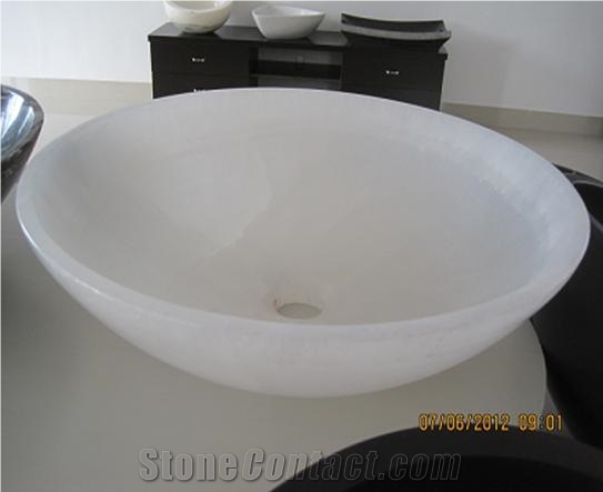 White Onyx Stone Basin,Wash Basin