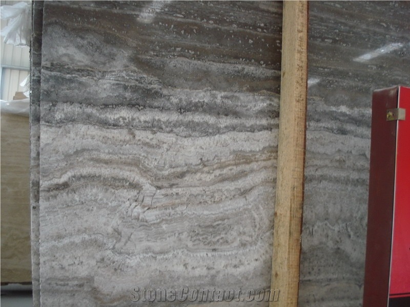 Grey Travertine Slab