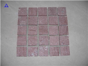 China Cheap Dayang Red Granite Cube Paving Stone