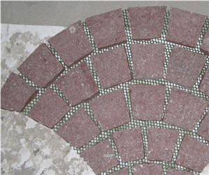 China Cheap Dayang Red Granite Cube Paving Stone
