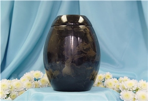Urn-001, Black Marble Urn
