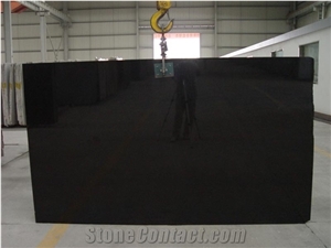 Absolute Black Granite Slabs, India Black Granite