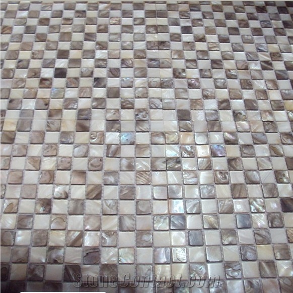 Chinese River Shell Mosaic Mother Of Pearl Checker