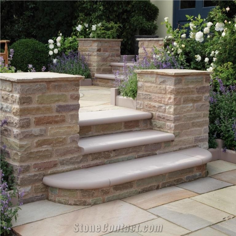 Solid Steps, Beige Sandstone India Steps & Stairs