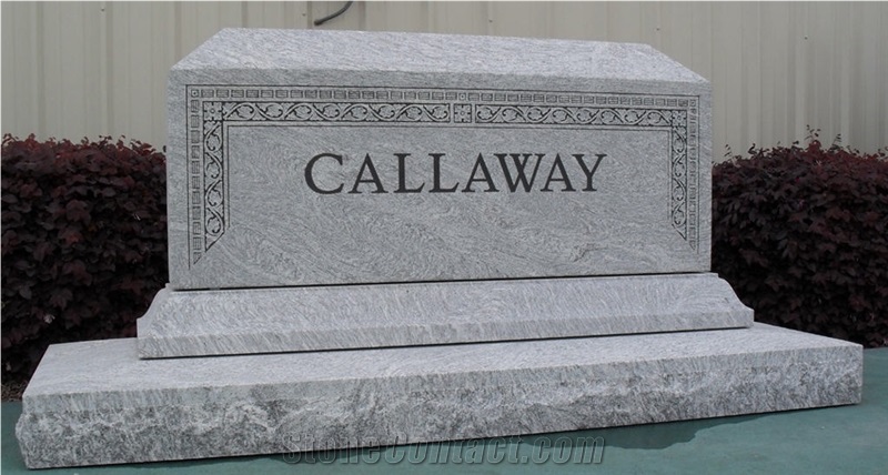Silver Cloud Granite Memorial, Grey Granite Monument, Tombstone