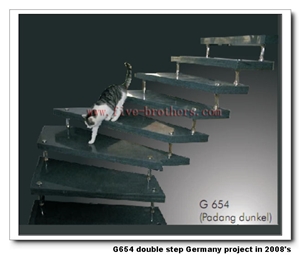 G654 Dark Grey Double Steps, Black Granite Double Stairs G654 Dark Grey Double Steps, Black Granite Double Stairs