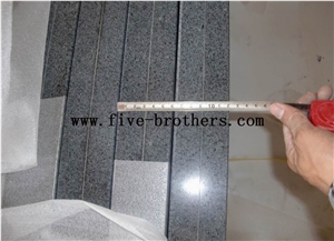 G654 Dark Grey Double Steps, Black Granite Double Stairs