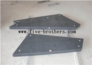 G654 Dark Grey Double Steps, Black Granite Double Stairs