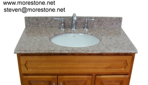 Almond Mauve Cabinet Granite Vanitytop, Almond Mauve Pink Granite Bath Tops