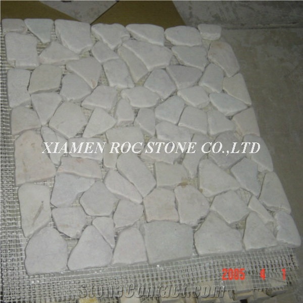Irregular Stone Mosaic,White Marble Mosaic