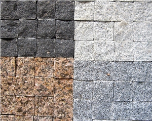 Granite Mezhirichinskij Multicolor Cube, Mezhyritske Red Granite