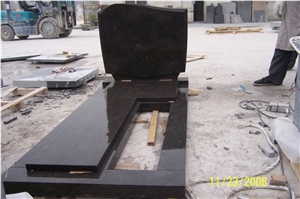 Black Limestone Tombstone