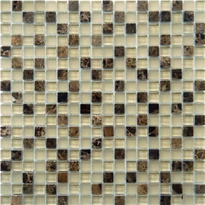 Brown Marble Mix Glass Mosaic Brown Marble Mix Glass Mosaic