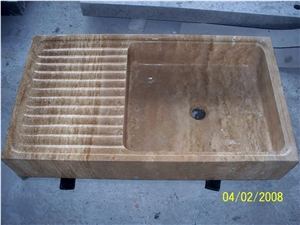 Clothes Stone Wash Basin, Beige Sandstone Wash Basin